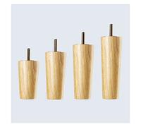 Sofa Replacement Legs, 4pcs M6/M8/M10 Screw Oak Furniture Legs Styls Conical Rubber Wood Sofa Leg Wood For Table Cabinet Furniture Raised Feet(M10-15cm)