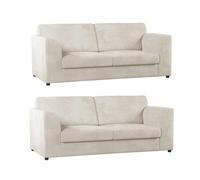 Sofa Scene Chicago Full Back Living Room Furniture Range - Cloud Cream - 3 Plus 3