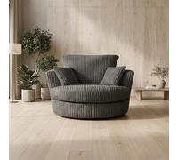 Sofa Scene Chicago Full Back - Storm Grey - Swivel Chair