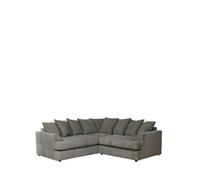 Sofa Scene Fergasun Grey Jumbo Cord Corner Sofa Suite