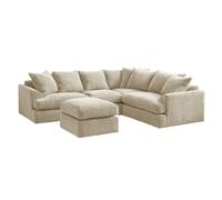 Sofa Scene Liverpool Living Room Furniture Range - Cloud Cream - Symmetrical with Foot Stool