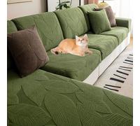 Sofa Seat, Cushion Cover, Stretch Sofa Cover, Non-slip, Slipcover Cover Seat Cushions, Replacement for Individual Cushion with Elastic Bottom,Green,XXL
