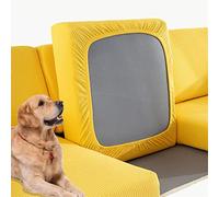 Sofa Seat Cushion Cover, Stretch Sofa Seat Cushion Cover, Elastic Cushion Covers, Slipcover for Sofa Seat Cushion, Non-slip Jacquard Corn Kernel (Yellow,Large-4-Seater)