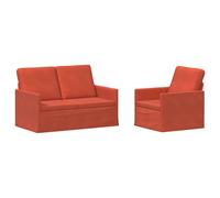 Sofa Set 2 pcs Corduroy Fabric Modern Living Room Seating Furniture vidaXL