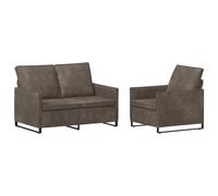 Sofa Set 2 pcs Faux Suede Fabric Living Room Seating Home Indoor Padded vidaXL