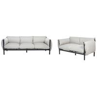 Beliani Garden Sofa Set 5 Seater Esperia Grey Metal