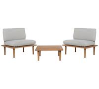 Sofa Set FRASCATI FSC® Certified Acacia Wood Light Grey 2 Seater