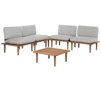 Sofa Set FRASCATI FSC® Certified Acacia Wood Light Grey 4 Seater
