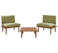 Sofa Set FRASCATI FSC® Certified Acacia Wood Olive Green 2 Seater