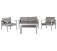 Sofa Set SALERNO Aluminium Dark Grey 4 Seater