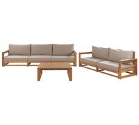 Sofa Set TIMOR FSC® Certified Acacia Wood Light Wood 5 Seater