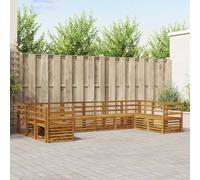 Sofa Sets 10 Pcs Solid Acacia Wood