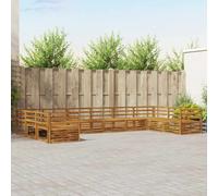 Sofa Sets 10 Pcs Solid Acacia Wood
