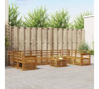 Sofa Sets 11 Pcs Solid Acacia Wood