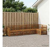 vidaXL Sofa Sets 6 pcs Natural Solid Acacia Wood