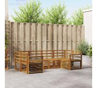 vidaXL Sofa Sets 6 pcs Natural Solid Acacia Wood