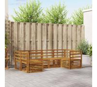 vidaXL Sofa Sets 6 pcs Natural Solid Acacia Wood