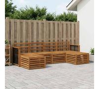 vidaXL Sofa Sets 6 pcs Natural Solid Acacia Wood