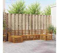 Outdoor Sofa Set Solid Acacia Wood Natural 304x126.5x73cm Slatted. Weatherproof