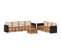 Sofa Sets 8 pcs Solid Acacia Wood Outdoor Sectional Garden Furniture vidaXL