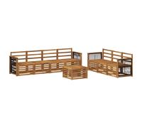 Sofa Sets 8 pcs Solid Acacia Wood Outdoor Sectional Garden Furniture vidaXL