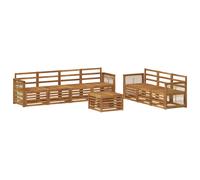 Sofa Sets 8 pcs Solid Acacia Wood Outdoor Sectional Garden Furniture vidaXL