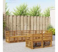 vidaXL Sofa Sets 8 pcs Natural Solid Acacia Wood