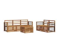 vidaXL Sofa Sets 6 pcs Natural Solid Acacia Wood