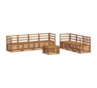 vidaXL Sofa Sets 8 pcs Natural Solid Acacia Wood