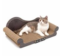 Sofa Shaped Cat Scratching Board,26.6" Extra Large Scratcher Bed for Large Cat Multi-Cats, Scratch Boards Lounge Bed,Cat Couch Furniture Protector(Wood Color)