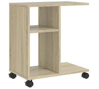 Sofa Side End Table with 4 Moving Wheels, Tea Snack Tables, Coffee Table