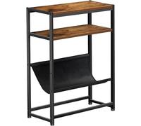 Sofa side table, small space narrow side table, living room, bedroom, office slim coffee table with magazine rack