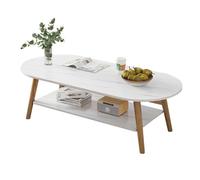 Sofa Side Table with Shelf Small Living Room Accent Table Wooden Center Table for Couch Multifunctional Nightstand Compact Coffee Table for Home Office