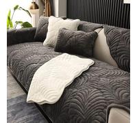 Sofa Slipcover Corner 3/2/1/4 Seater Sofa Cover L Shape Couch Cover Velvet Thick Sofa Protector Anti-slip Reversible Quilted Corner Slipcovers Washable for Sectional Couch ( Color : #3 , Size : 110x24