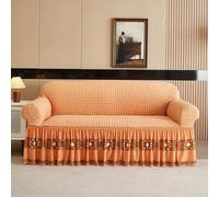 Sofa Slipcovers, Pet Friendly Stretch Furniture Protector with Skirt, 3 Cushion Couch 1-Piece Design, Fits 1/2/4 Seater