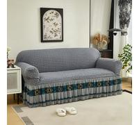 Sofa Slipcovers, Pet Friendly Stretch Furniture Protector with Skirt, 3 Cushion Couch 1-Piece Design, Fits 1/2/4 Seater