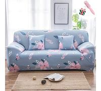 Sofa Slipcovers Stretch Fabric, Morbuy 3 Seater Tropical Plants L Shaped Furniture Protector Settee Couch Sets Removable Washable Non Slip Chair Slipcovers Leather Sofas (4 Seater,Pink flower)