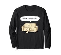 Sofa So Good Funny Couch Pun Cute Relaxing Homebody Long Sleeve T-Shirt