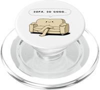 Sofa So Good Funny Couch Pun Cute Relaxing Homebody PopSockets PopGrip for MagSafe