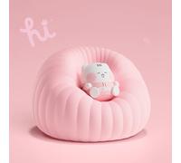 Sofa Squishy Kids Night Light, USB Rechargeable Silicone Baby Light, Touch Control Dimmable LED Toddler Lamp with 30-Minute Timer, Cute & Safe Children's Room Decor (Pink)