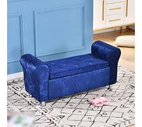 Sofa Stool Footrest,bed End Stool,Contemparory Rolled Arm Storage Bench with Arms,Ice Velvet Fabric Storage Ottoman Bench,Modern Tufted Bed Bench Entryway Shoe Bench 39.3x15.7x15.7 Inch