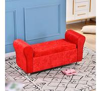Sofa Stool Footrest,bed End Stool,Contemparory Rolled Arm Storage Bench with Arms,Ice Velvet Fabric Storage Ottoman Bench,Modern Tufted Bed Bench Entryway Shoe Bench 39.3x15.7x15.7 Inch