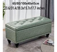 Sofa Stool,Shoe Stool,Modern Storage for Bedroom Living Room Entryway,Leather Upholstered Storage Ottoman Bench,for Living Room Bedroom 23.6/31.4/39.3x15.7x17.7inch(60/80/100x40x45cm)