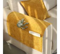 Sofa storage bags,Bedside storage pocket,Couch Chair Armrest Storage Bag Bed Caddy Pockets for Cell Phone Remote Control Storage Space Saver Magazine Sunglasses-brown||60*1 ( Color : Yellow , Size : 6