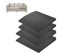 Sofa Support Tables for Sunken Seats High-Density Foam Cushions Replacement Cushions for Corner Sofa Bed Mattress Black 4-Seater