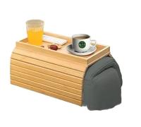 Sofa Table Arm Rest Tray | Foldable Couch Tray with Edge | Sofa Side Table | Couch Roll | Armchair Caddy | Chair Armrest Organisers | Settee Caddie for Drinks Phone Remote Control