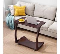 Sofa Table Console Table-C Shaped End Table with Storage Shelf, Slide Under Sofa Snack Table for Living Room, Bedroom, Small Spaces,（A,60x40x63cm）