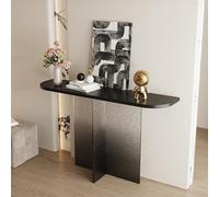 Sofa Table Console Table-Modern Solid Wood Console Table with Acrylic Legs, Narrow Sofa Table for Entryway, Living Room, Hallway Decorative,（Black-b,140CM/55.1in）