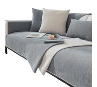 Sofa Throw l Shape Herringbone Chenille Sofa Cover 1/2/3/4 Seater Furniture Protector for Living Room, Non-Slip for Loveseat, Couches | Pet Friendly Washable(Gray b,Single Seat Set (4pcs))