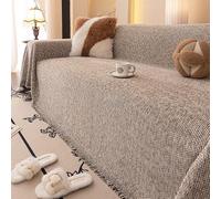 Sofa Throw Washable with Tassel, Furniture Protector Pet Friendly, Large Sofa Cover for 1-4 Seater Loveseat L-Shape Corner Futon